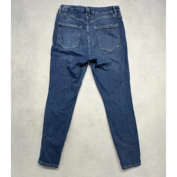 Good American Womens 14 Jeans Good Legs High Rise Skinny Medium Wash - Picture 9 of 10